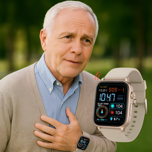 Smartwatch SOS Senior Monitoring Zdrowia GPS Alert Upadku