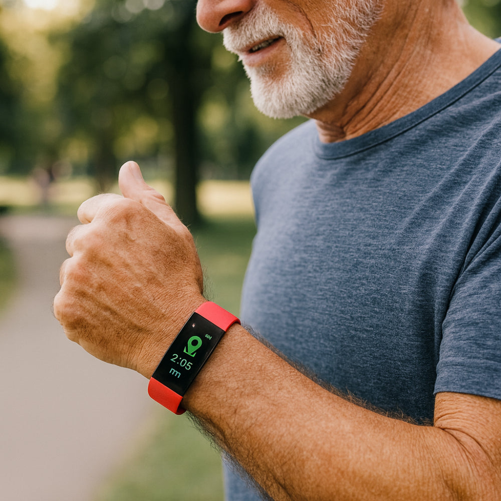 Senior Smartwatch LED Display Health Monitoring