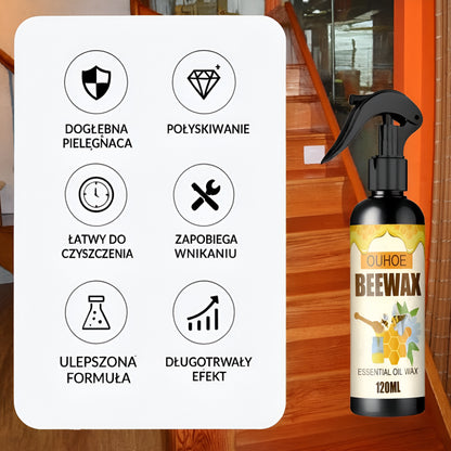Środek do Czyszczenia Drewna Naturalny Wosk Pszczeli w Sprayu