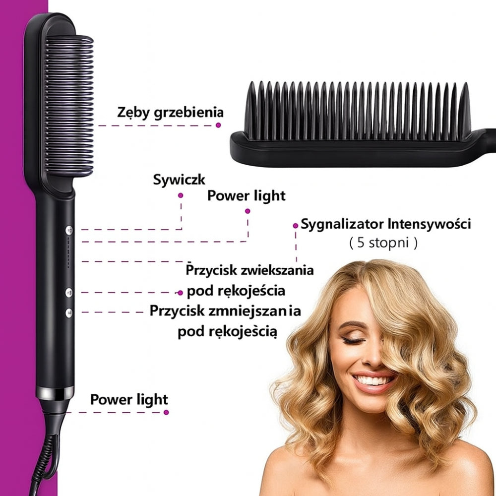 Ion Hair Straightening Brush Electric Hair Styling
