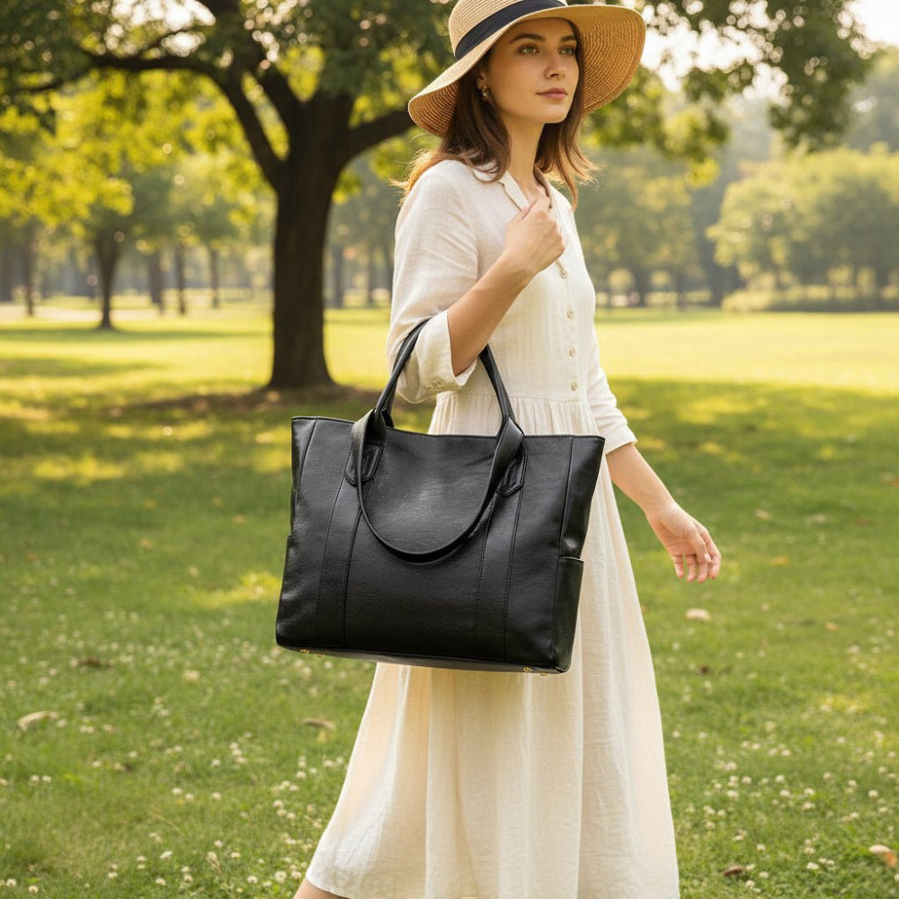 Women's Leather Shopper Bag Elegant Large Mothers Day