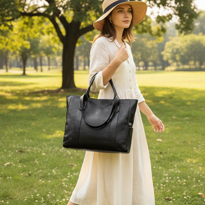 Women's Leather Shopper Bag Elegant Large Mothers Day