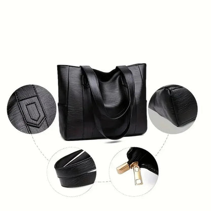 Women's Leather Shopper Bag Elegant Large Mothers Day