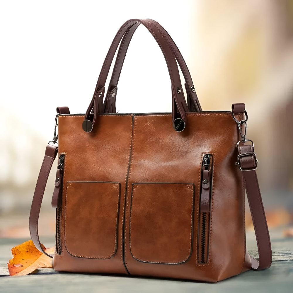 Torebka Damska Vintage Przestronna Torba Praca Podróż