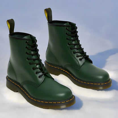 Meskie Skorzane Wysokie Trzewiki Klasyczne Sznurowane