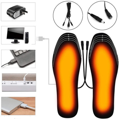 USB Heated Adjustable Winter Shoe Insoles