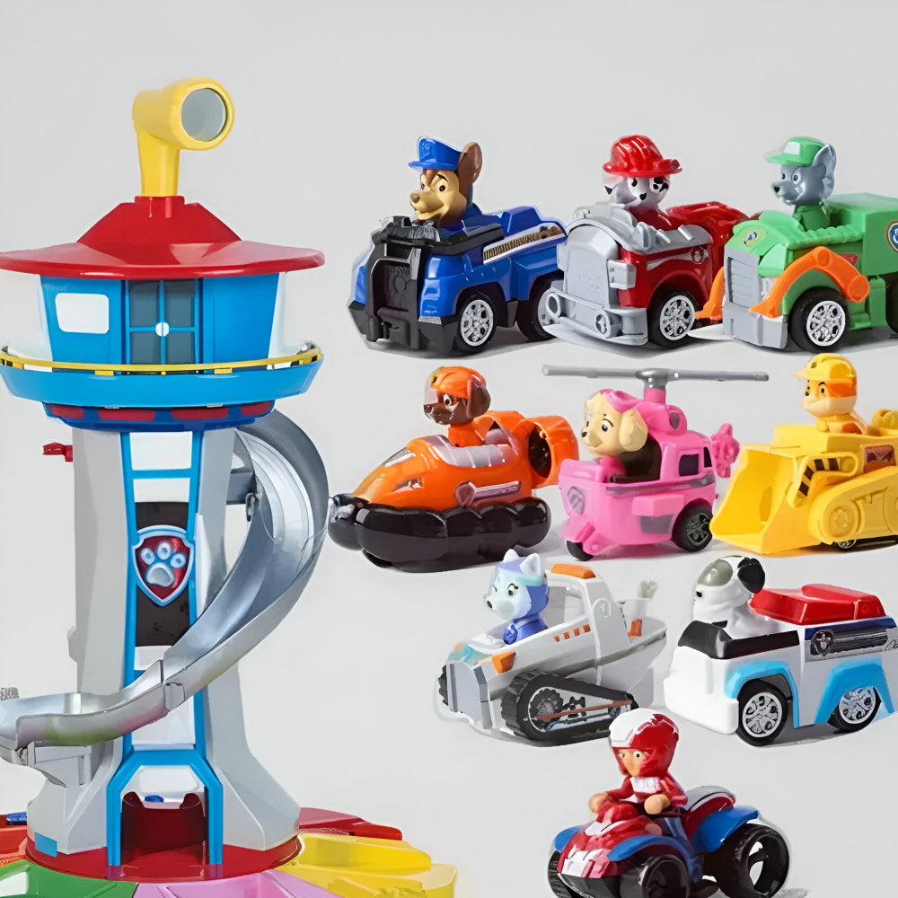 Giocattolo per Bambini Torre Scivolo Set di Macchinine