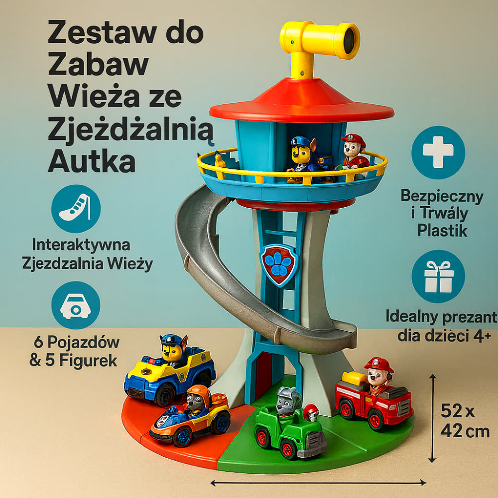 Giocattolo per Bambini Torre Scivolo Set di Macchinine