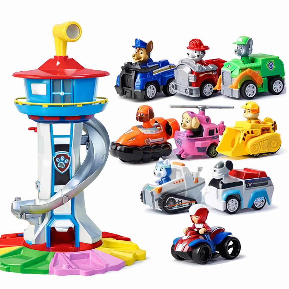 Zabawka Dziecięca Wieża Tor Samochodowy Zjeżdżalnia