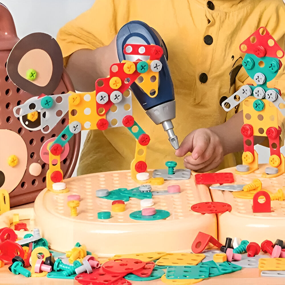 Zabawka Edukacyjna Montessori Konstrukcyjna z Elektryczną Wiertarką