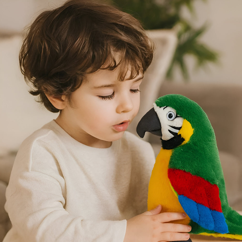 Zabawka Interaktywna Mówiąca Papuga Pluszowa Edukacyjna Dzieci