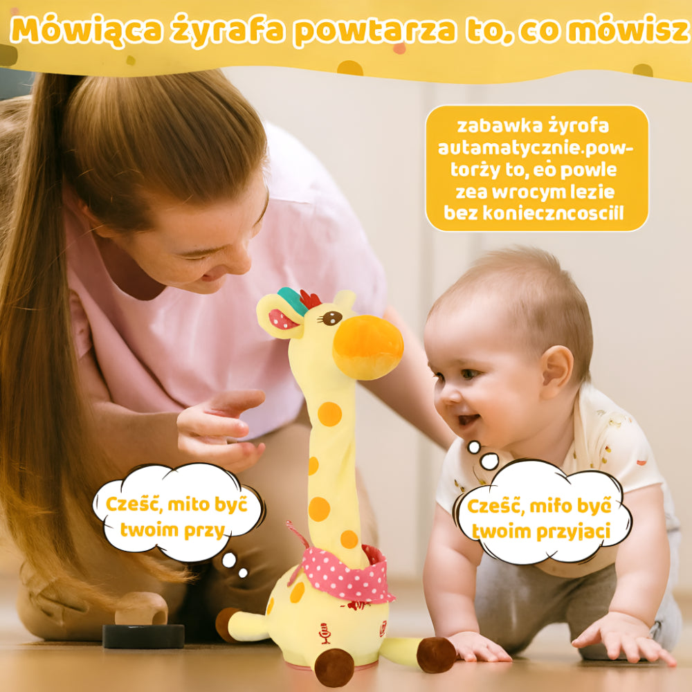 Zabawka Interaktywna Pluszowa Żyrafa Mówiąca Tańcząca Dzieci