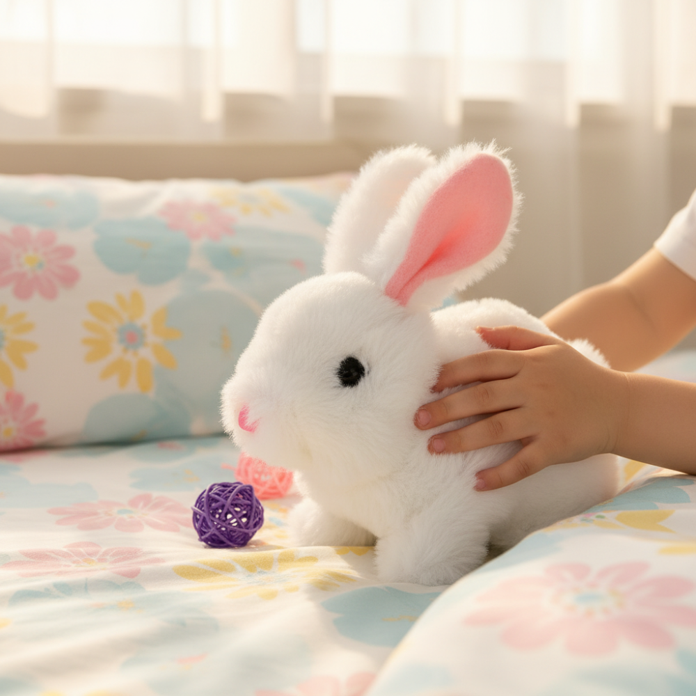 Interactive Toy Plush Rabbit Movements Sounds Children