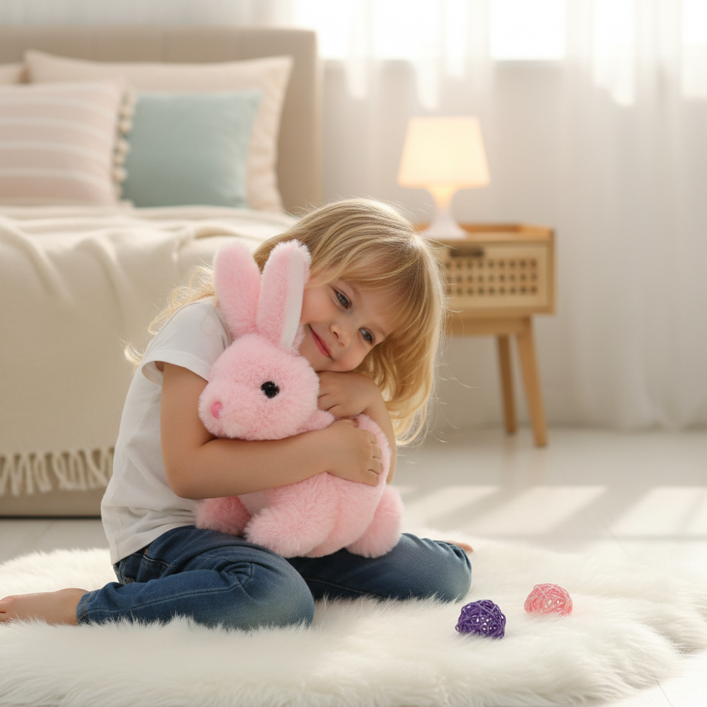 Interactive Toy Plush Rabbit Movements Sounds Children