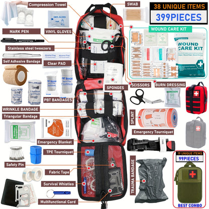 Zestaw Survival Apteczka Pierwszej Pomocy Turystyczna Przenośny 10