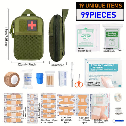Zestaw Survival Apteczka Pierwszej Pomocy Turystyczna Przenośny 12