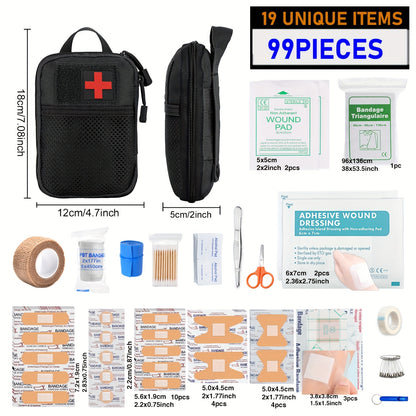 Zestaw Survival Apteczka Pierwszej Pomocy Turystyczna Przenośny 14