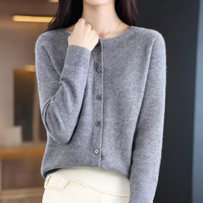 Damski Klasyczny Dzianinowy Kardigan Guziki Styl Codzienny