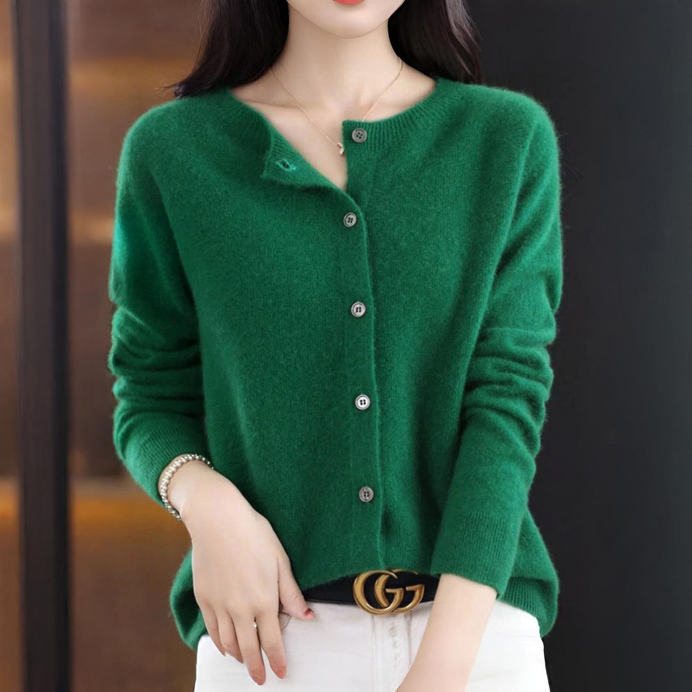 Damski Klasyczny Dzianinowy Kardigan Guziki Styl Codzienny