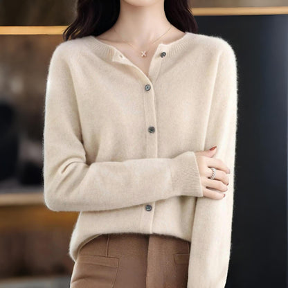 Damski Klasyczny Dzianinowy Kardigan Guziki Styl Codzienny