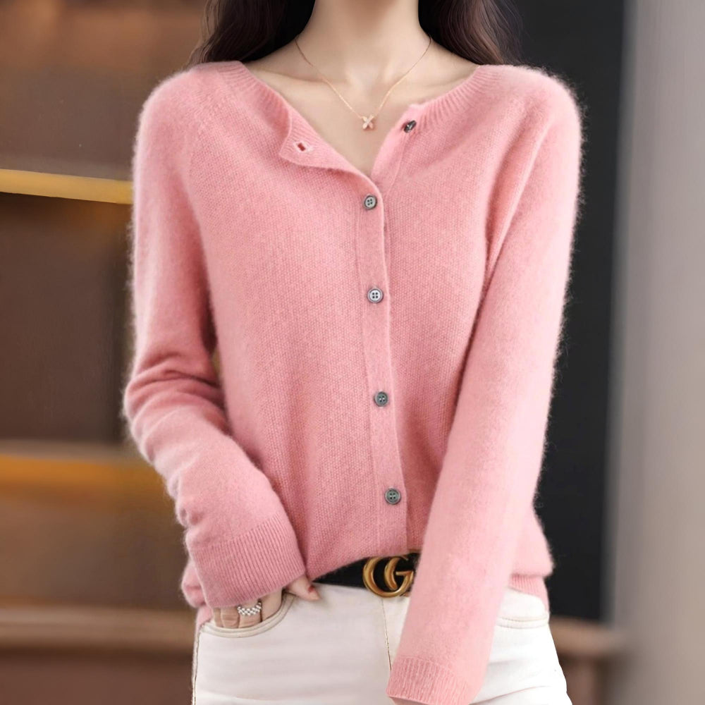 Damski Klasyczny Dzianinowy Kardigan Guziki Styl Codzienny