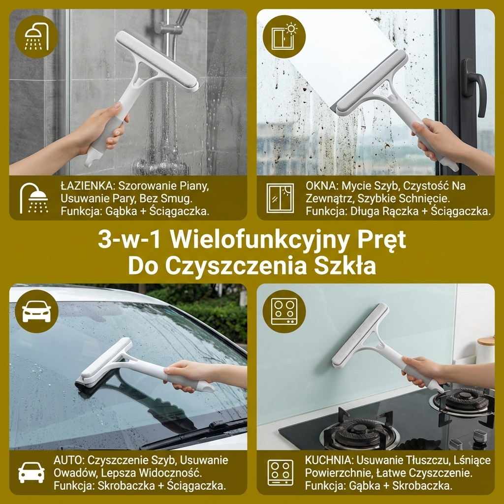 Ściągaczka Szyb Rozpylaczem Myjka Okien 3