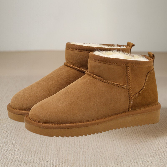 Women's Winter Ankle Boots with Fur Lining and Non-Slip Soles