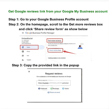 Targhetta NFC Recensioni Google Supporto Opinioni Clienti Azienda