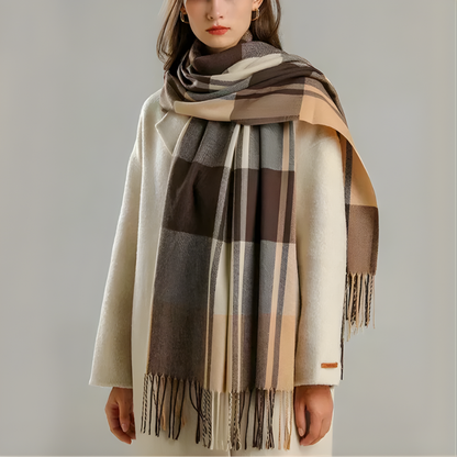 Women's Scarf Plaid Elegant Warm Large Mothers Day