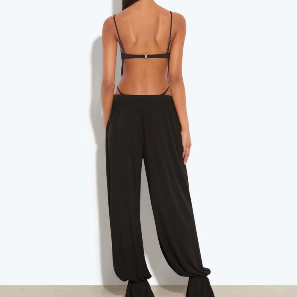Pantalones de mujer con piernas anchas, sueltos, de tiro alto, casuales