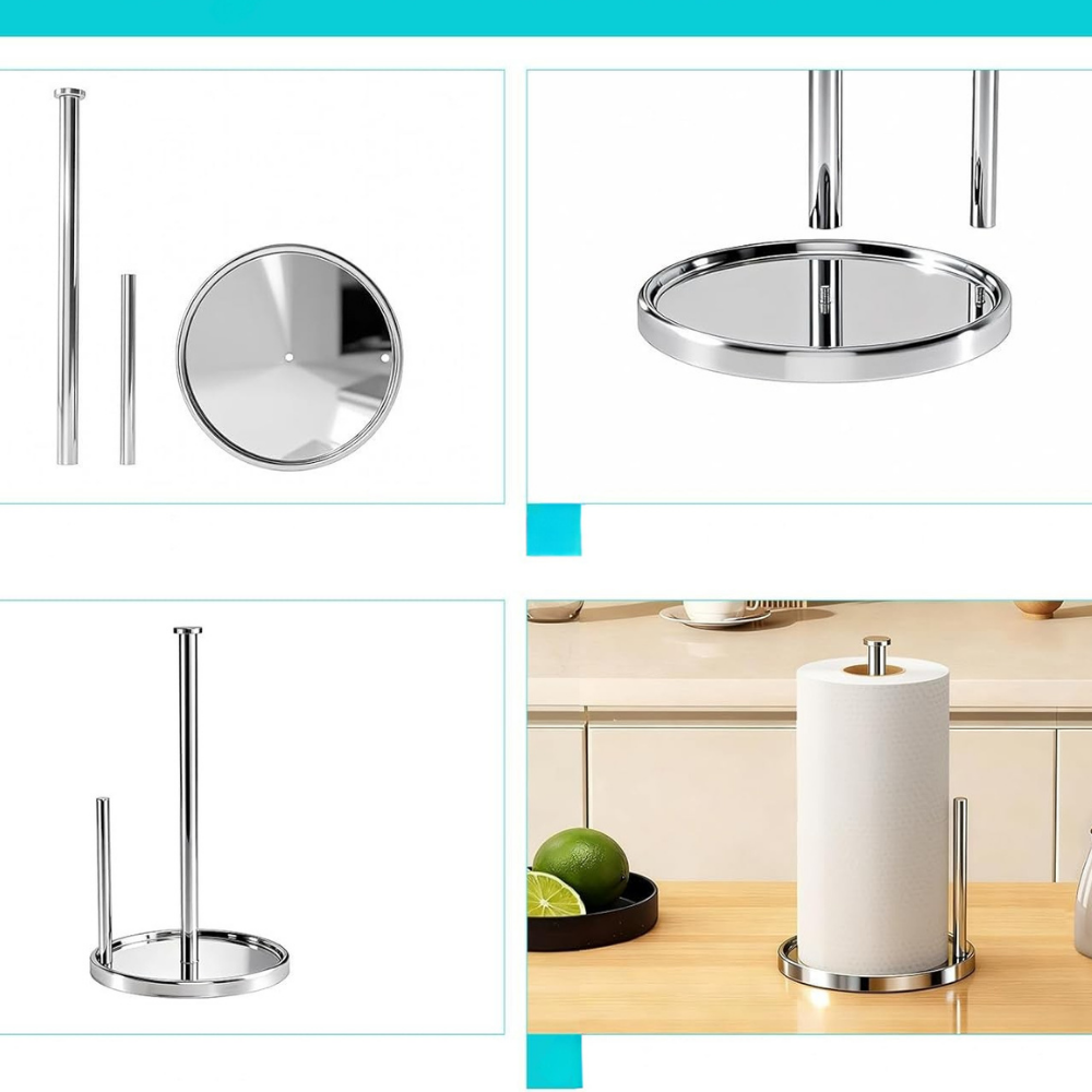 Metal Freestanding Stable Paper Towel Holder