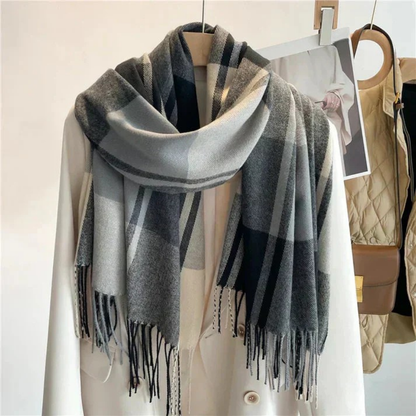 Women's Scarf Plaid Elegant Warm Large Mothers Day