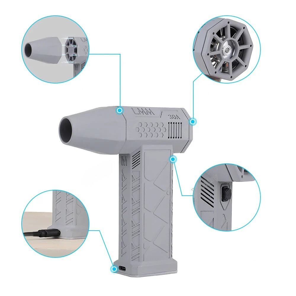 Cordless Electric Blower Power Adjustment Cleaning