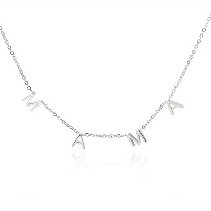 Women's Necklace Mama Gold Letters Steel Mothers Day