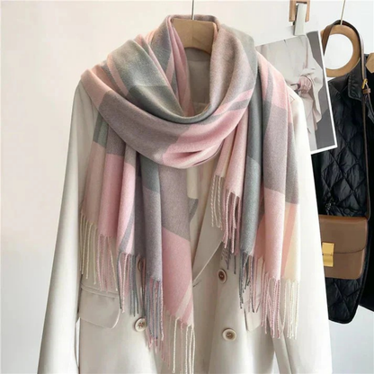 Women's Scarf Plaid Elegant Warm Large Mothers Day