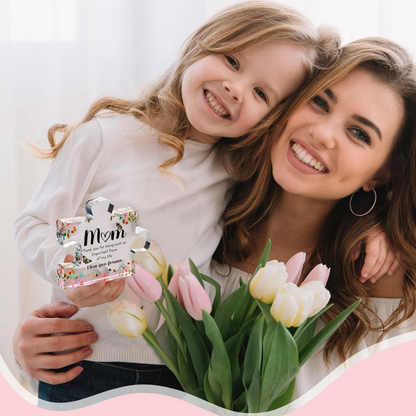 Mother's Day Gift Acrylic Puzzle Engraved Statuette Decoration