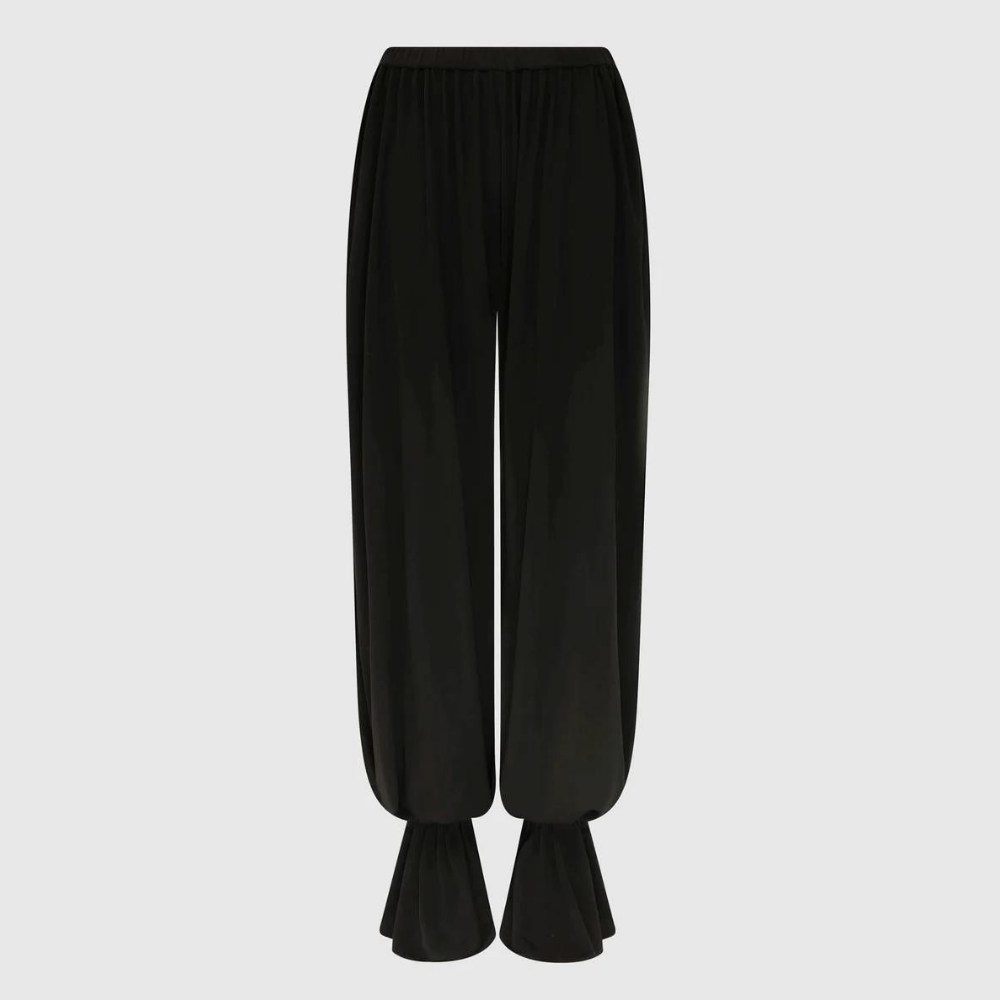 Pantalones de mujer con piernas anchas, sueltos, de tiro alto, casuales