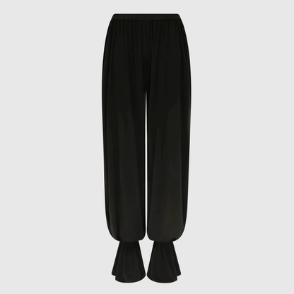 Pantalones de mujer con piernas anchas, sueltos, de tiro alto, casuales