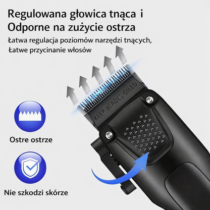 Maszynka Do Strzyżenia Zestaw Trymer Do Brody Włosów LED