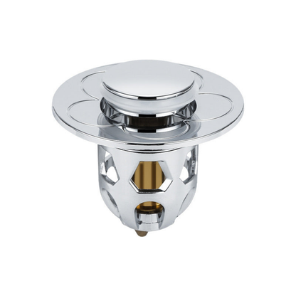 Click-Clack Sink Drain Stopper with Anti-Clog Filter