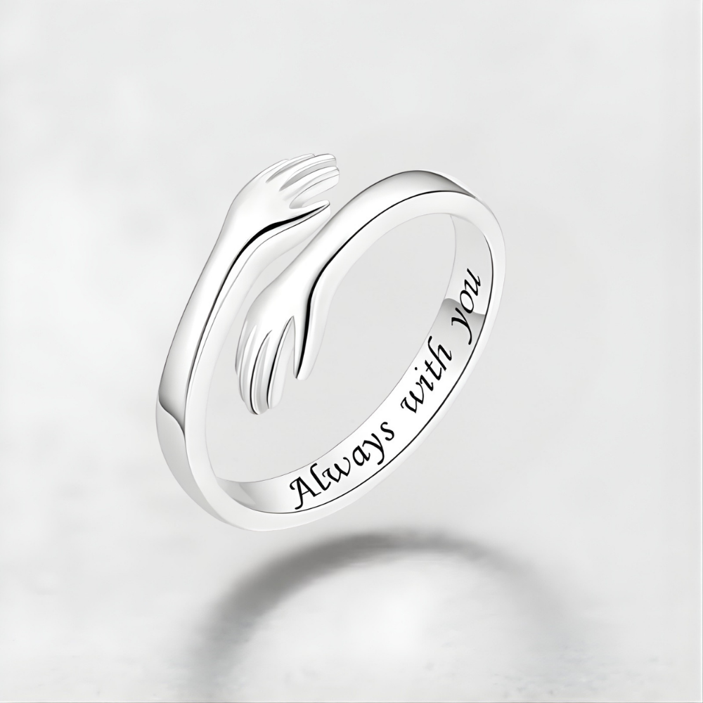 Anello Donna Regolabile Stretta di Mano Simbolo d'Amore Festa della Mamma