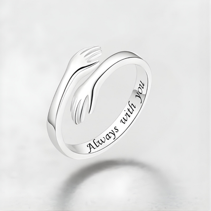 Anello Donna Regolabile Stretta di Mano Simbolo d'Amore Festa della Mamma