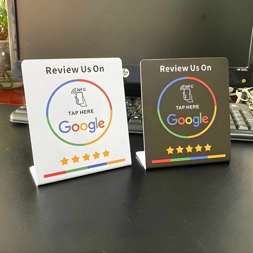 Targhetta NFC Recensioni Google Supporto Opinioni Clienti Azienda