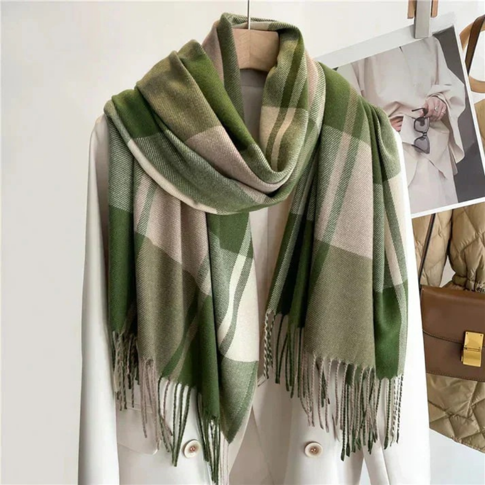 Women's Scarf Plaid Elegant Warm Large Mothers Day