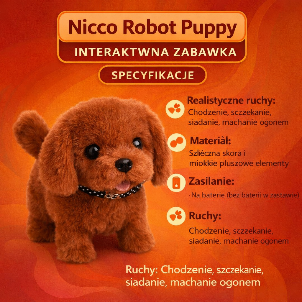 Giocattolo Interattivo Cane di Peluche Realistico Robot