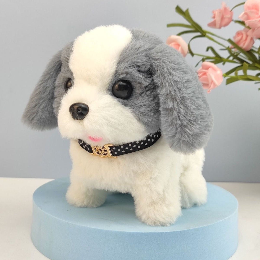 Juguete interactivo para niños que es un cachorro robot Nicoo, un perrito fielmente reproducido.