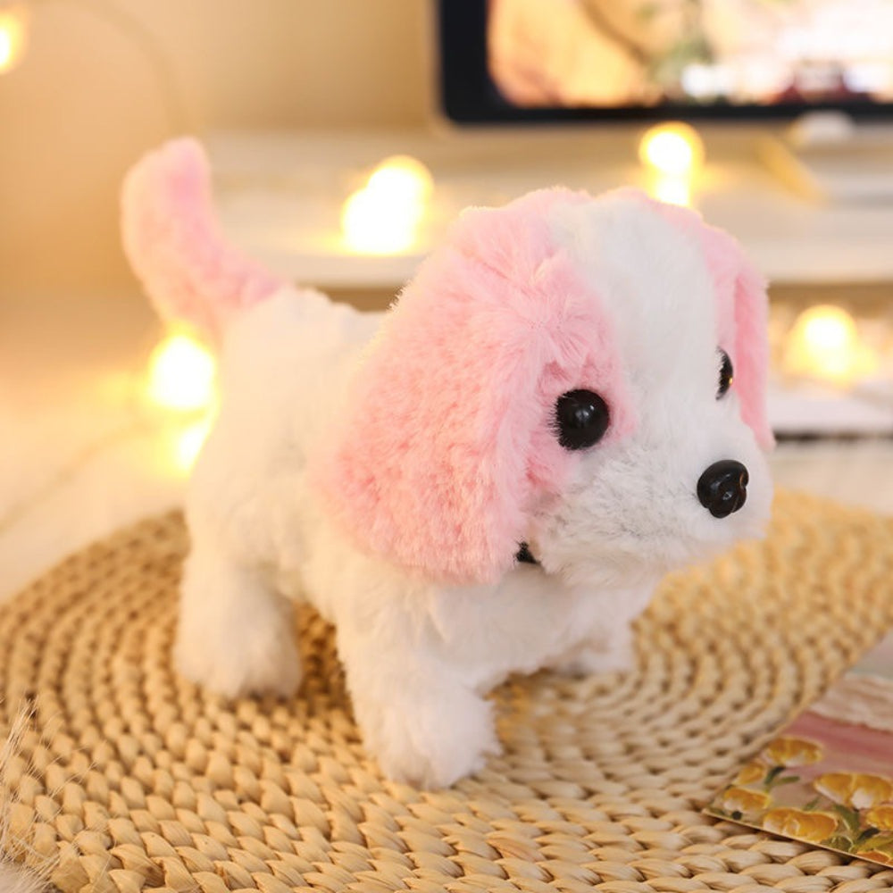 Juguete interactivo para niños que es un cachorro robot Nicoo, un perrito fielmente reproducido.