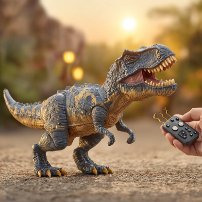 Figurka dinozaura, która mówi i chodzi, gdy się jej powie.