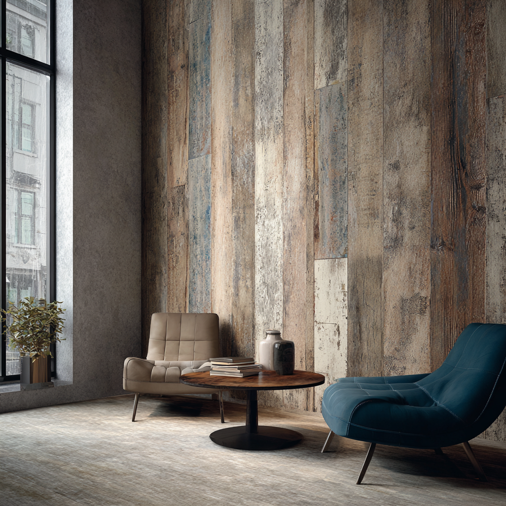 Łatwe do wynajęcia, samoprzylepne, trójwymiarowe panele ścienne o wyglądzie drewna