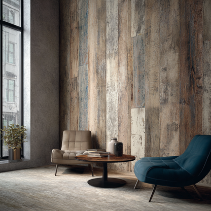 Łatwe do wynajęcia, samoprzylepne, trójwymiarowe panele ścienne o wyglądzie drewna